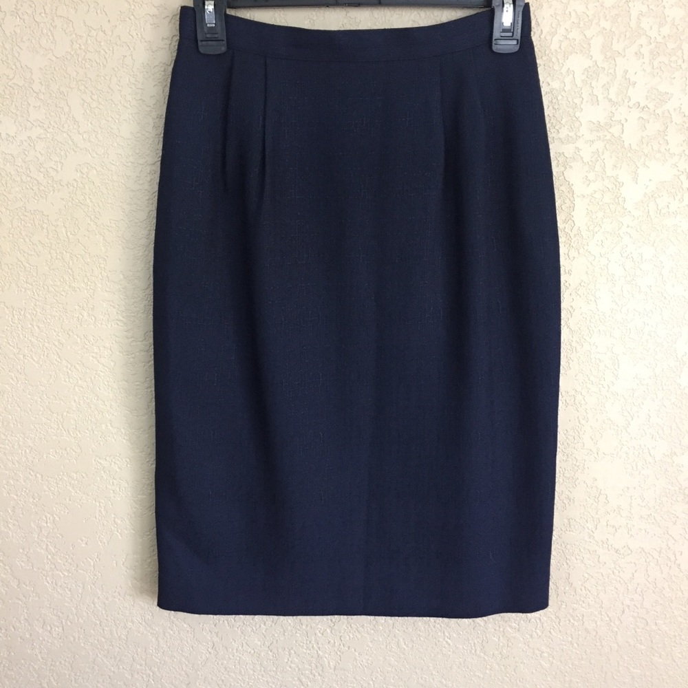 SALE
 Vintage Petite Navy Texture Pencil Skirt H24